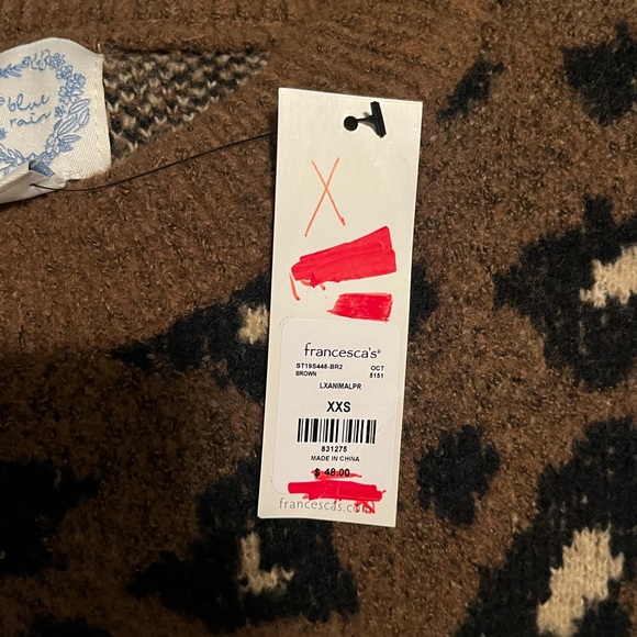 Blue Rain - Francesca’s Sweater Dress Size XXS - Picture 5 of 8